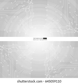 Vector circuit board illustration. Abstract technology