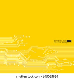 Vector circuit board illustration. Abstract technology