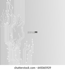 Vector circuit board illustration. Abstract technology