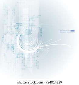 Vector circuit board illustration. Abstract technology