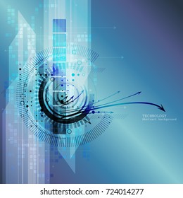 Vector circuit board illustration. Abstract technology