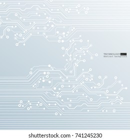 Vector circuit board illustration. Abstract technology