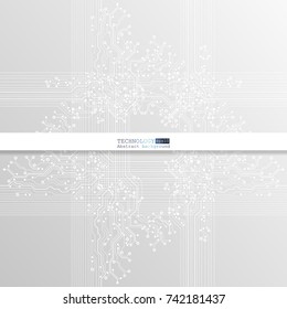 Vector circuit board illustration. Abstract technology