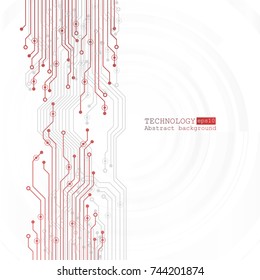 Vector Circuit Board Illustration. Abstract Technology