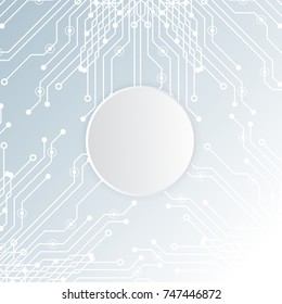 Vector circuit board illustration. Abstract technology