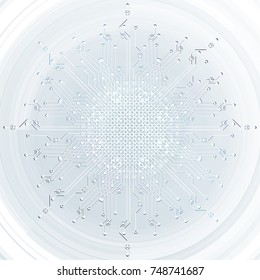 Vector circuit board illustration. Abstract technology