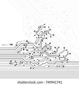 Vector circuit board illustration. Abstract technology