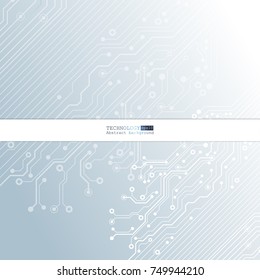 Vector circuit board illustration. Abstract technology