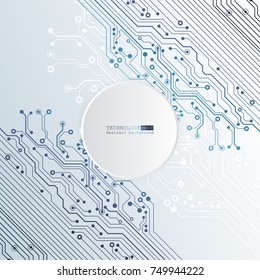 Vector circuit board illustration. Abstract technology