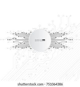 Vector circuit board illustration. Abstract technology