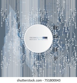 Vector circuit board illustration. Abstract technology