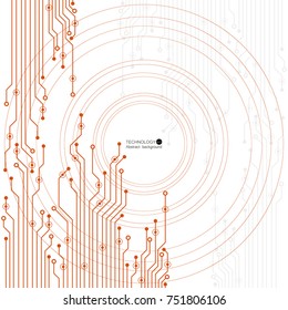 Vector circuit board illustration. Abstract technology