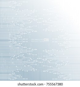 Vector circuit board illustration. Abstract technology