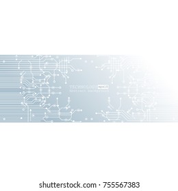 Vector circuit board illustration. Abstract technology