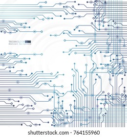 Vector circuit board illustration. Abstract technology.