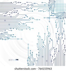 Vector circuit board illustration. Abstract technology.