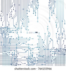 Vector circuit board illustration. Abstract technology.