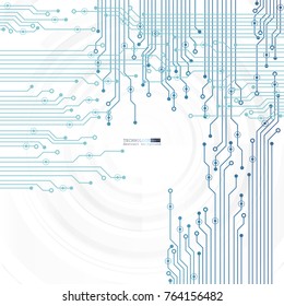 Vector circuit board illustration. Abstract technology.