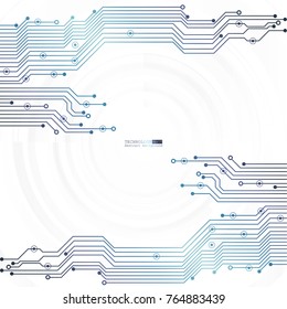 Vector circuit board illustration. Abstract technology.