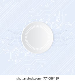 Vector circuit board illustration. Abstract technology.