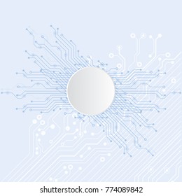 Vector circuit board illustration. Abstract technology.