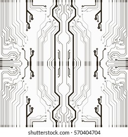 Vector circuit board illustration. Flat vector illustration
