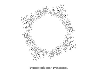 Vector the circuit board on a white screen for technology background