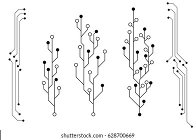 Vector Circuit Board Pattern For Background Technology