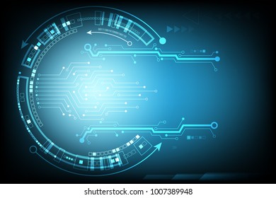 Vector circuit board pattern for technology background
