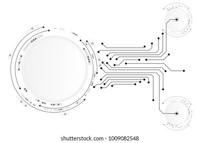 Vector Circuit Board Pattern For Technology Backgroud