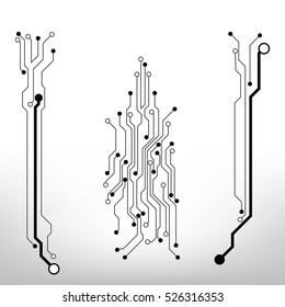 Vector Circuit Board Pattern For Technology Background