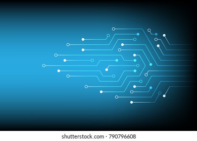 Vector circuit board pattern for technology background