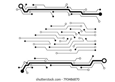 Vector circuit board pattern for technology object