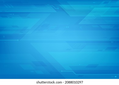 Vector circuit board with polygon stacked on vintage blue screen for technology business background