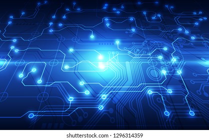 Vector circuit board technology background concept.  graphic design illustration