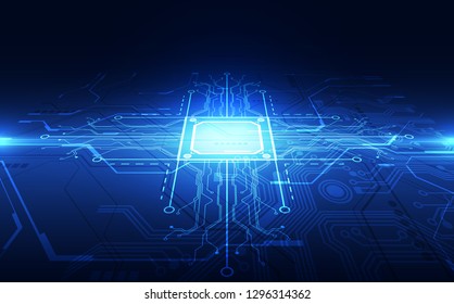 Vector circuit board technology background concept.  graphic design illustration