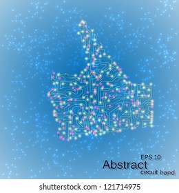 Vector circuit board thumb up