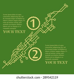 Vector circuit board tree. The concept of network and computer chip.