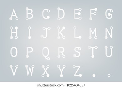 Vector circuit board with white paper font pattern for object technology 