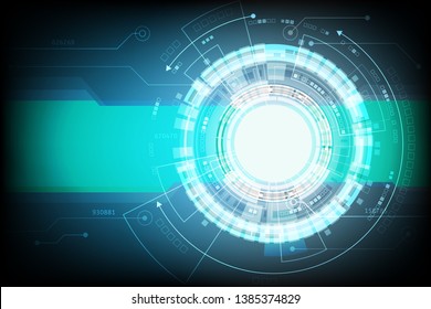 Vector circuit brain and communication concept for technology background