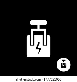 Vector Circuit Breaker transparent icon. Circuit Breaker symbol design from Construction collection. Simple element vector illustration on black background.
