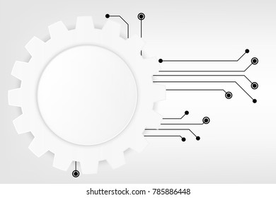 Vector circuit and cog for communication concept technology background