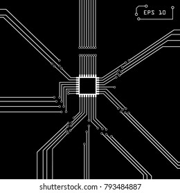 Vector circuit and communication concept. background. vector illustration, eps 10