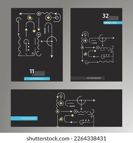 Vector circuit for communication technology background concept