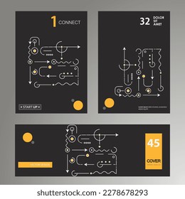 Vector circuit for communication technology background concept