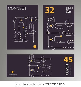 Vektorschaltung für das Konzept des Kommunikationstechnologie-Hintergrunds