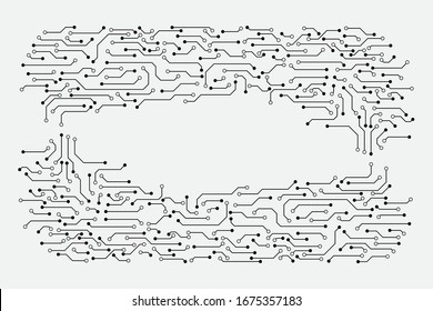 Vector circuit on white white screen for communication technology background concept 