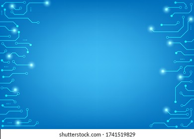 Vector circuit on white white screen for communication technology background concept 