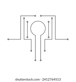 vector of circuit technology logo template illustration design 