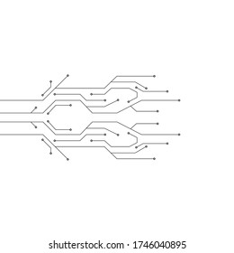 vector of circuit technology template illustration design 